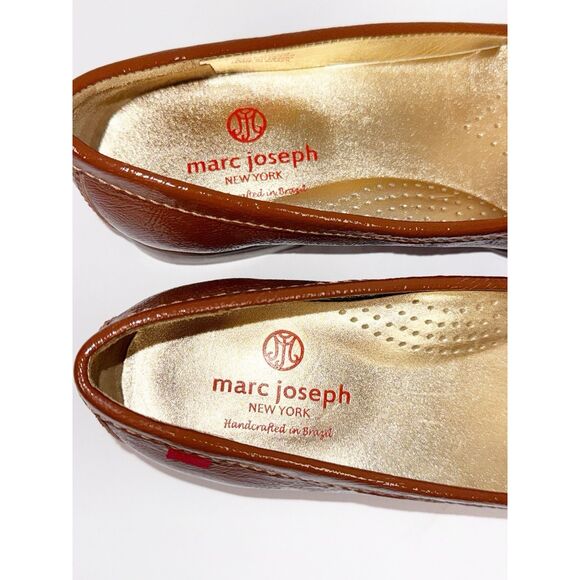 Marc Joseph East Village Leather Penny Loafer NEW Size 7.5 Patent Cognac Brown - Picture 9 of 16